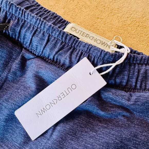 NWT Outerknown 2025 Mens Pace The Jogger Medium Heather Navy Blue Pants New - Picture 3 of 3